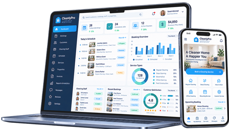 E-Commerce store on laptop and phone
