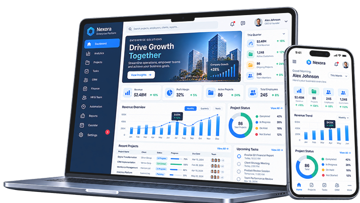 E-Commerce store on laptop and phone
