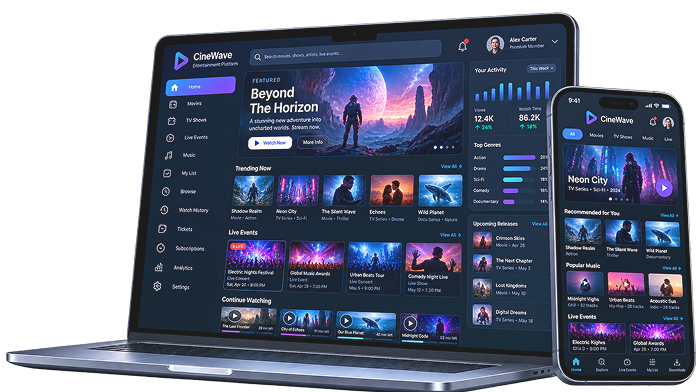 E-Commerce store on laptop and phone