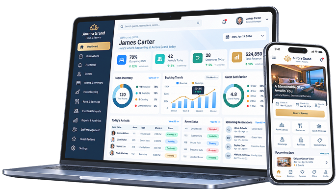 E-Commerce store on laptop and phone