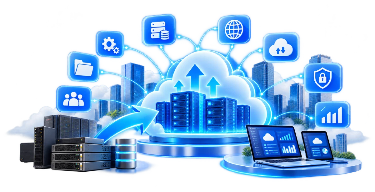 Cloud infrastructure supporting business websites and applications